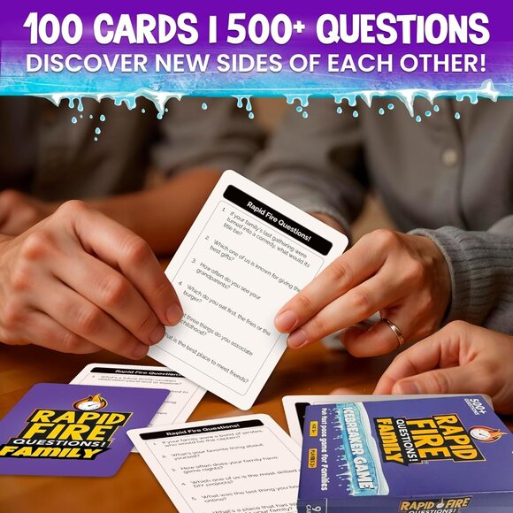 Rapid Fire Conversation Cards Game - Family Travel Version Icebreaker Game - Picture 3 of 4